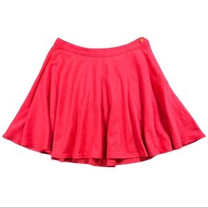 Gojane size Medium short bright pink skater skirt, zipper & button on side